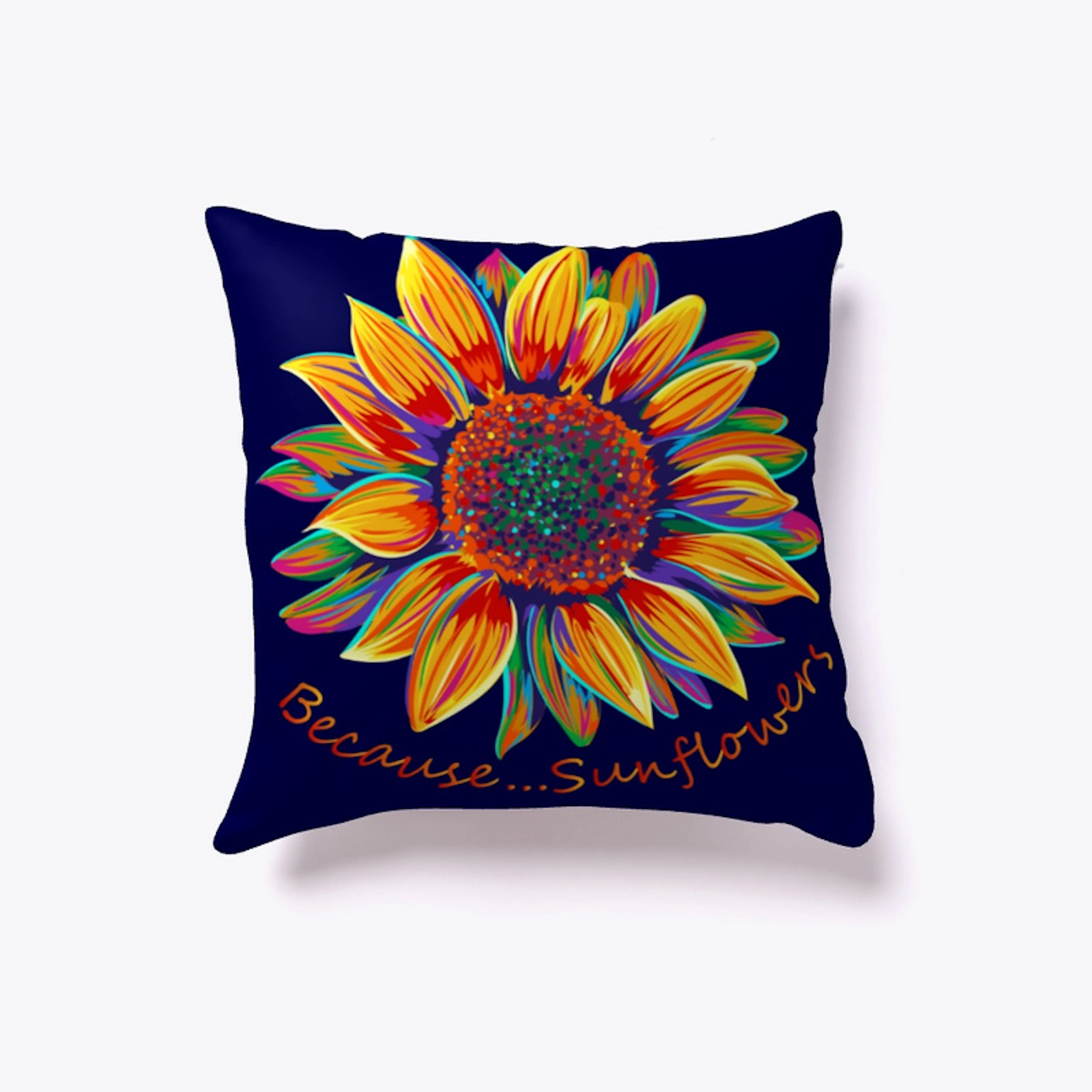 Sunflowers "Painted Sunflower" Pillow 