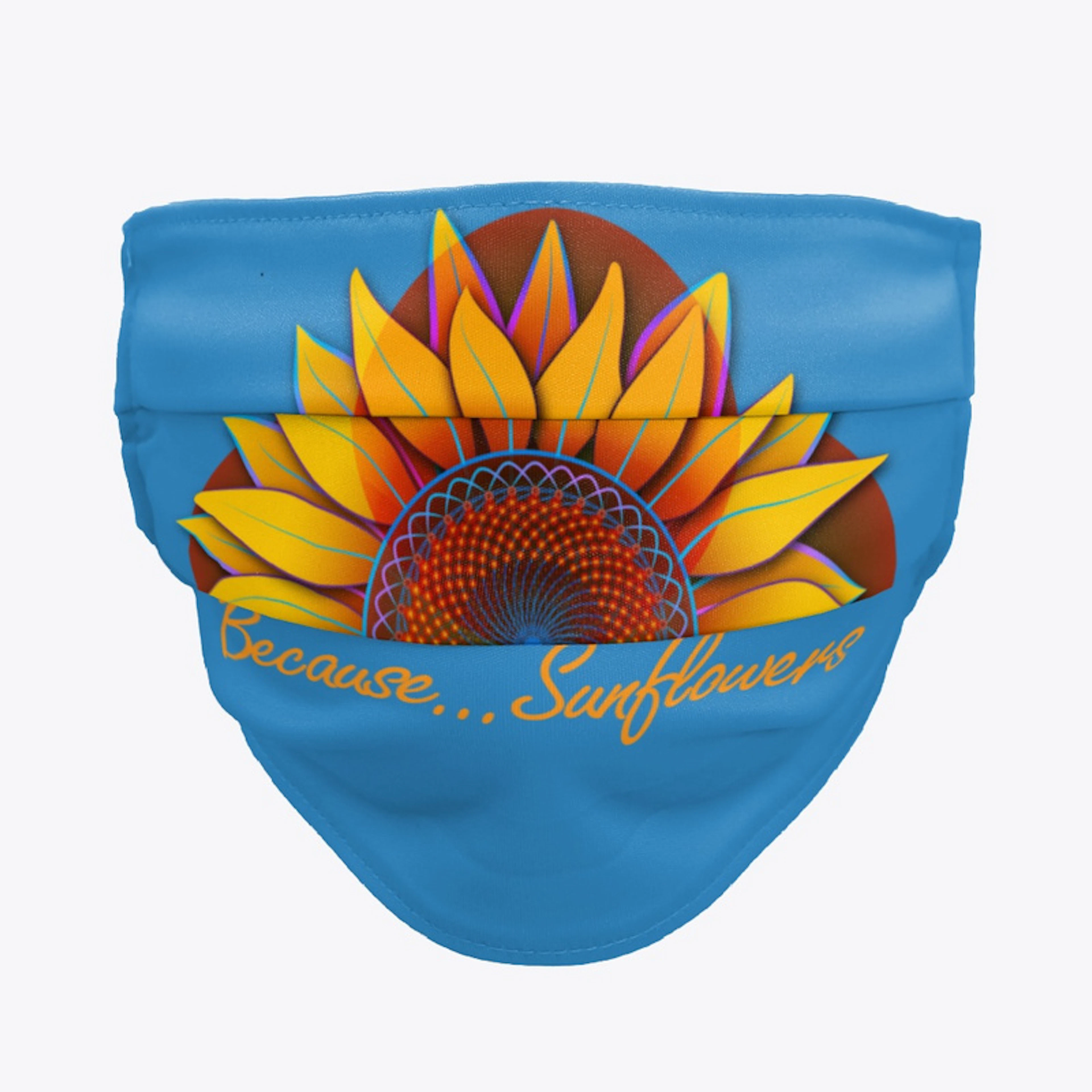 Sunflowers "Trippy Sunflower" Face Mask