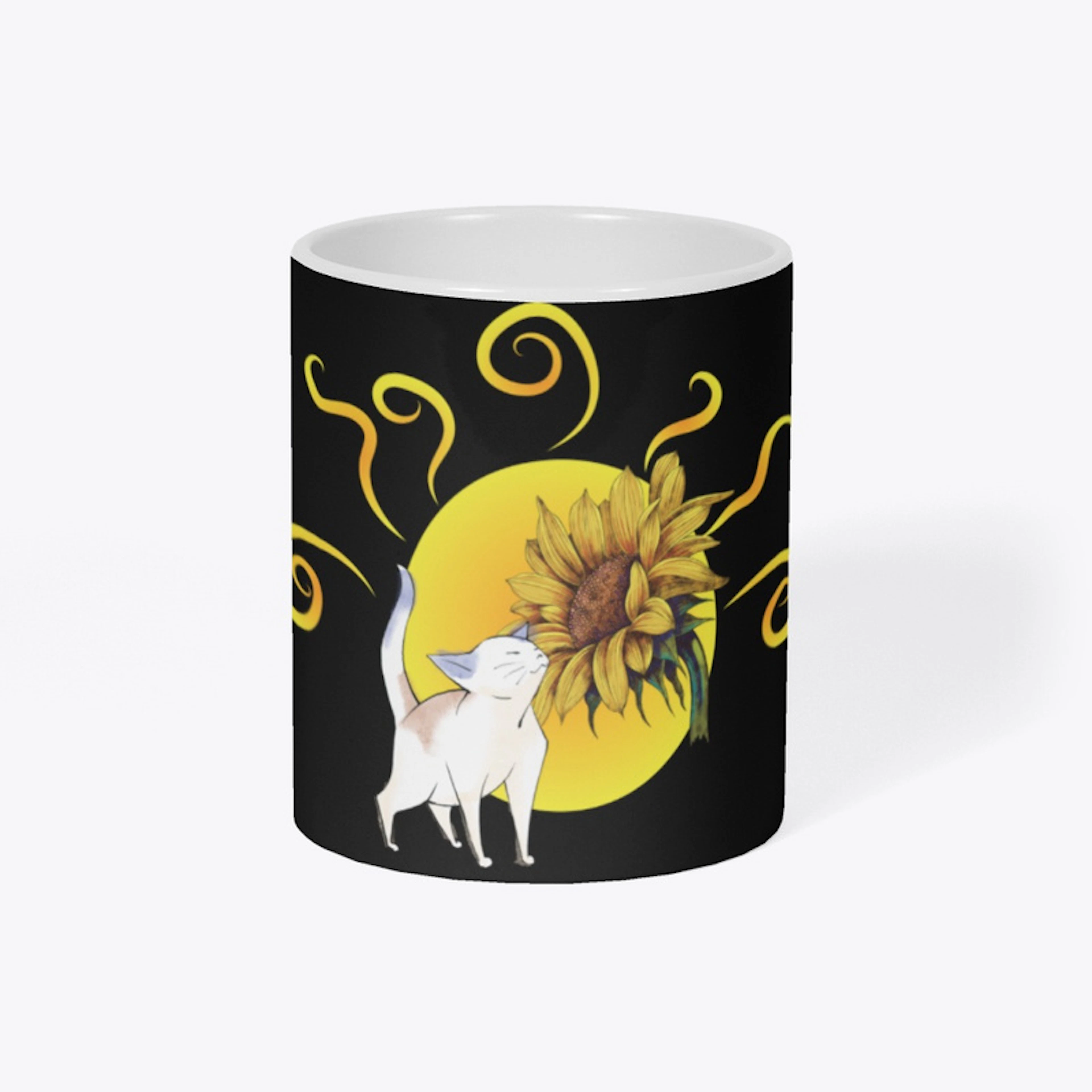 Sunflowers and  Purr-ty Cat Mug