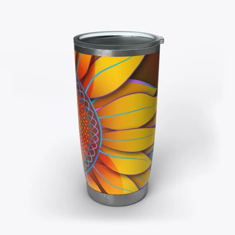 Sunflowers "Trippy Sunflower" Tumbler