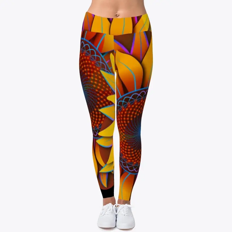 Sunflowers "Trippy Sunflower" Leggings